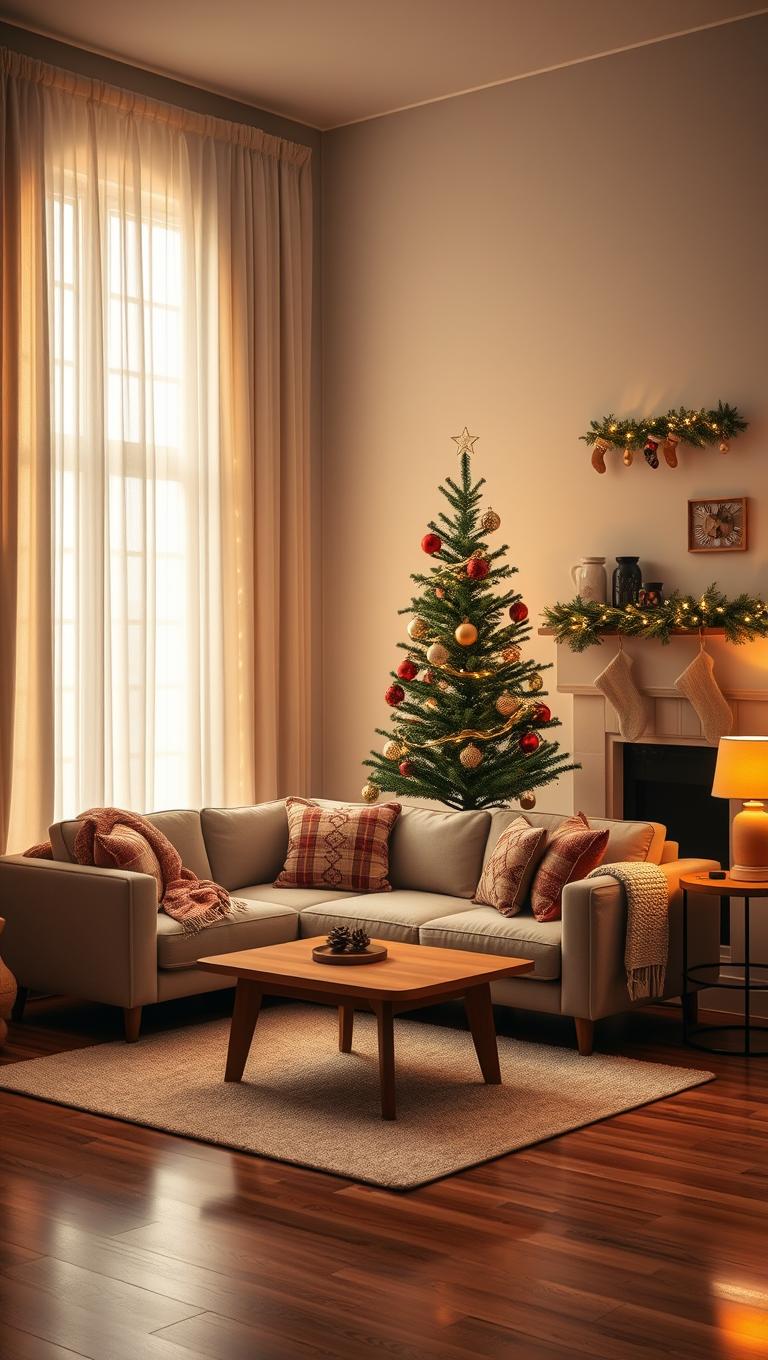 25. Window Glow with Curtain Lights