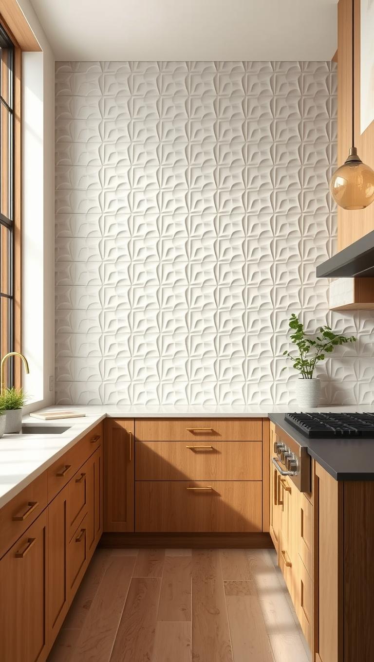 26. Textured Ceramic Tile with 3D Relief