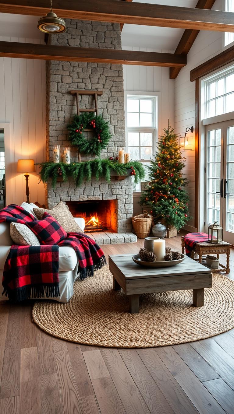 27. Farmhouse Plaid Throws