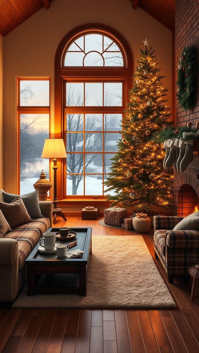 27. Snowy Window Silhouettes