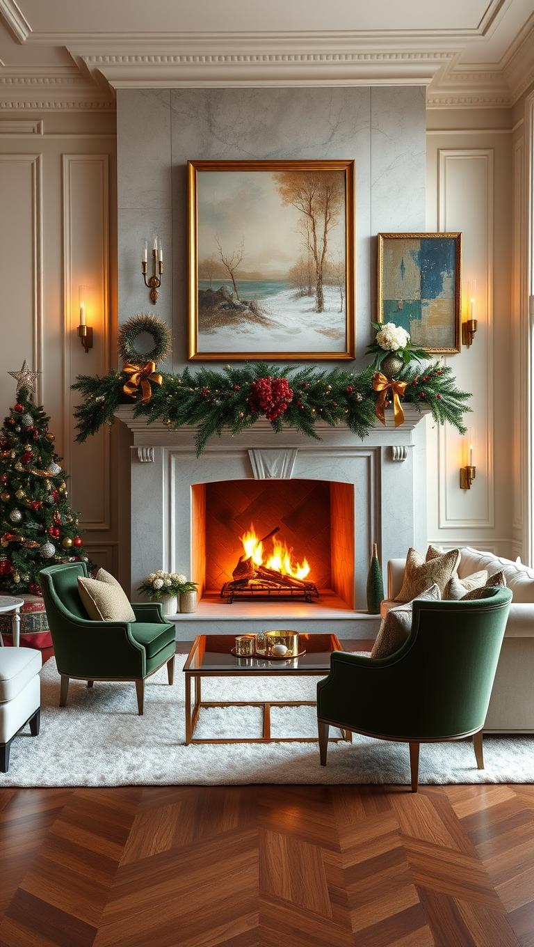 28. Fireplace and Wall Art Fusion