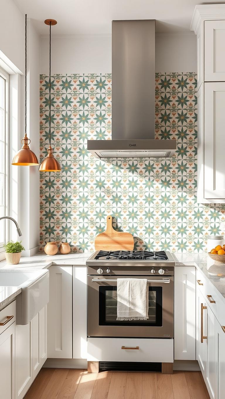 28. Painted Ceramic Tile With Pattern