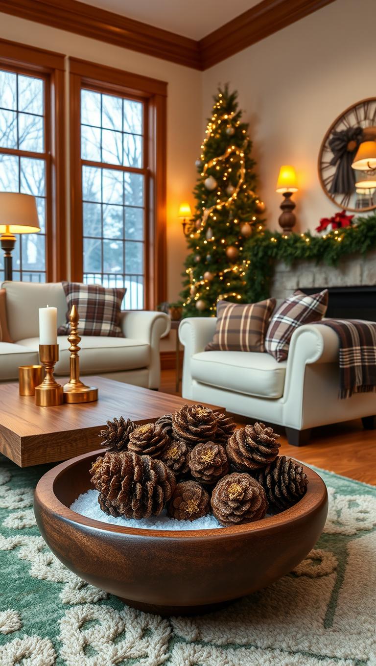 28. Scented Pine Cones in Bowl