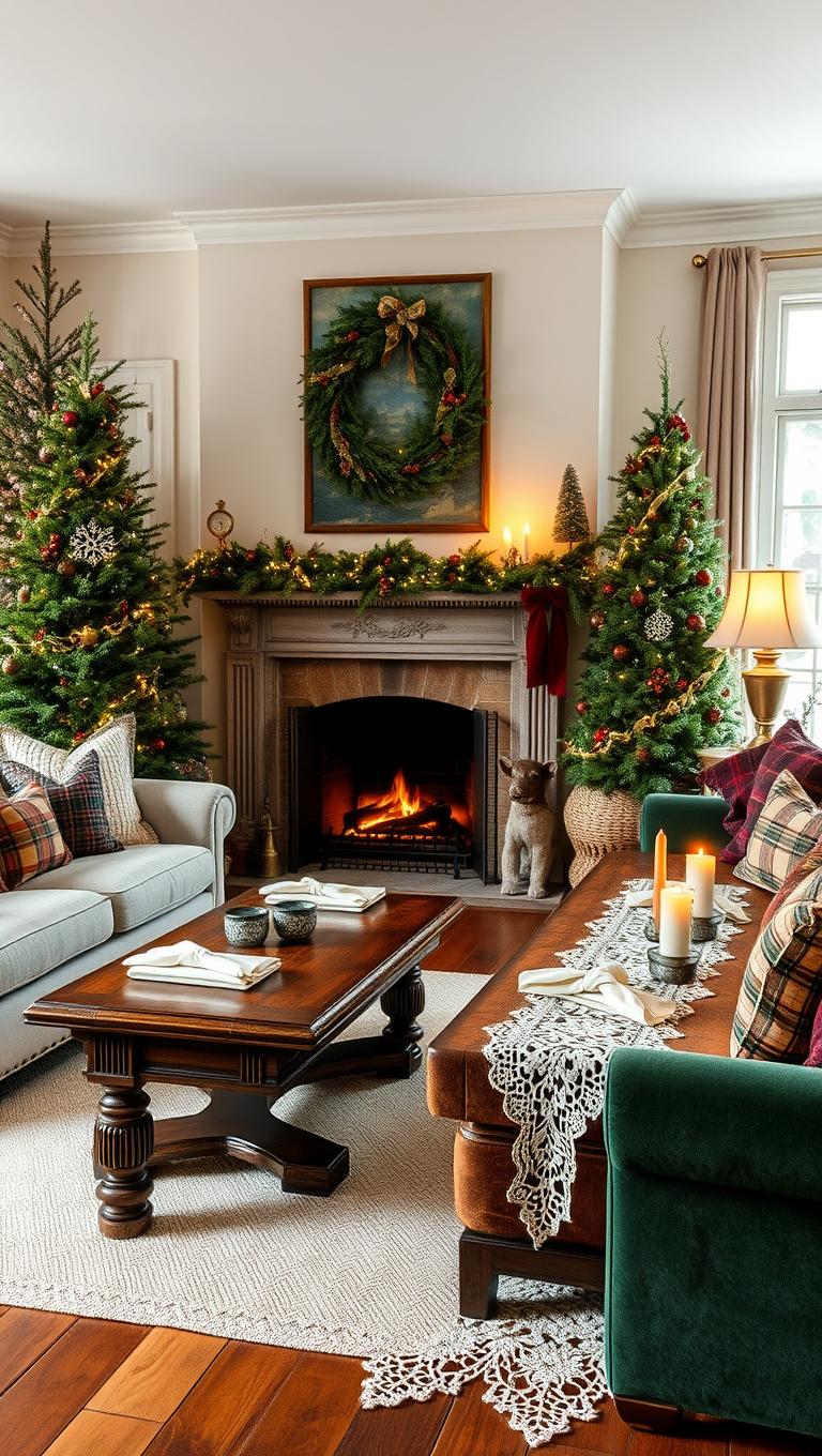 29. Linen Napkins and Lace Table Runners