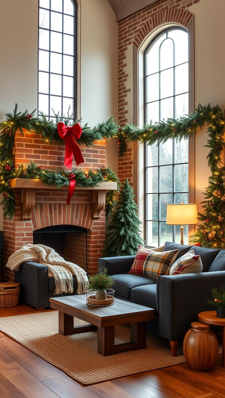 3. Classic Red and Green Garland