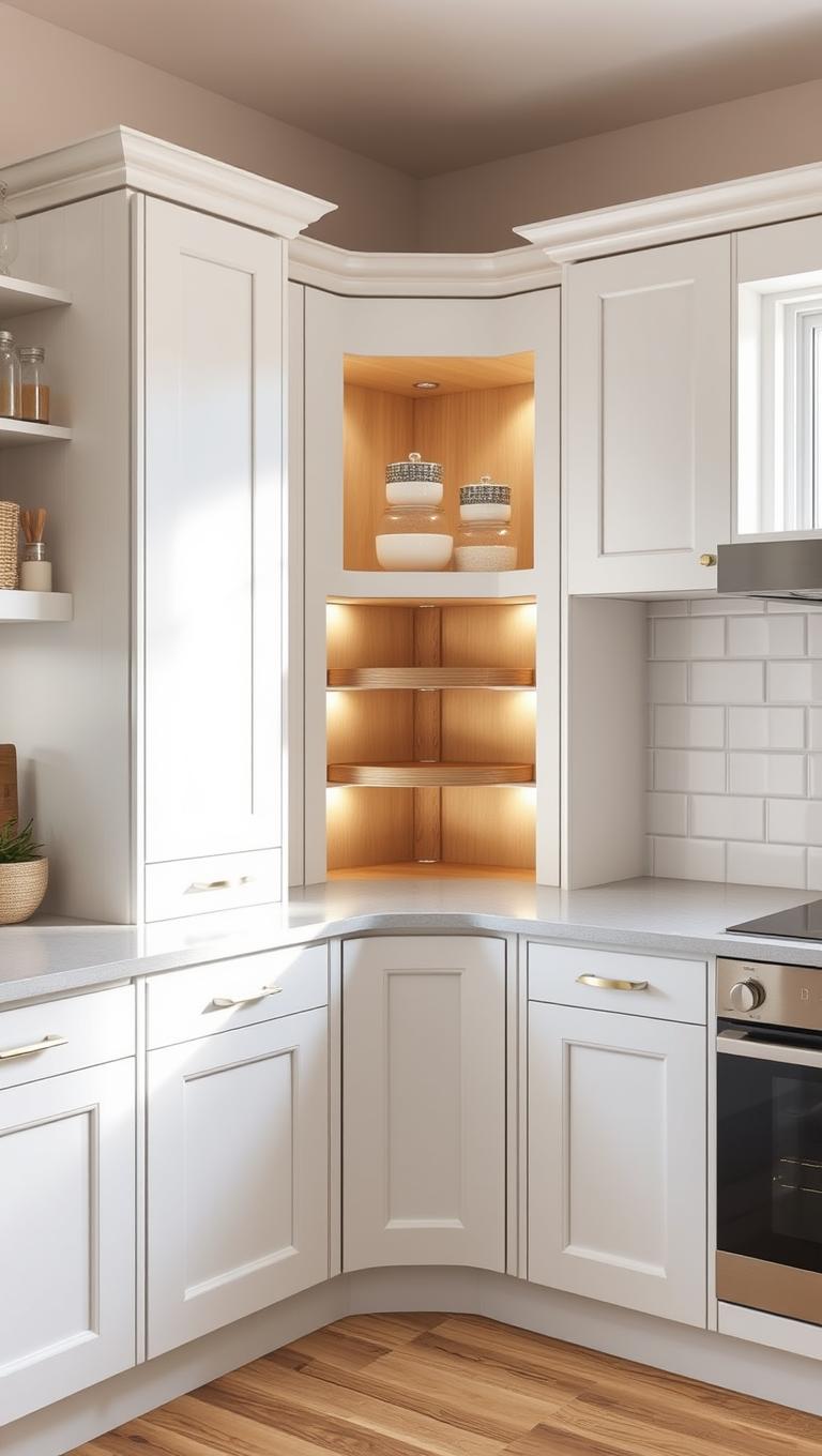 3. Corner Storage with Lazy Susan
