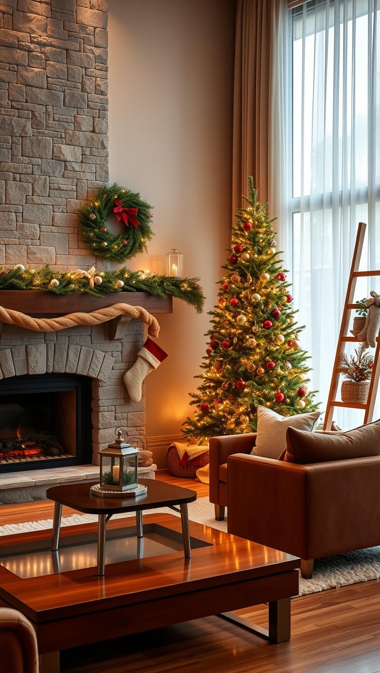 3. Fireplace mantle integration