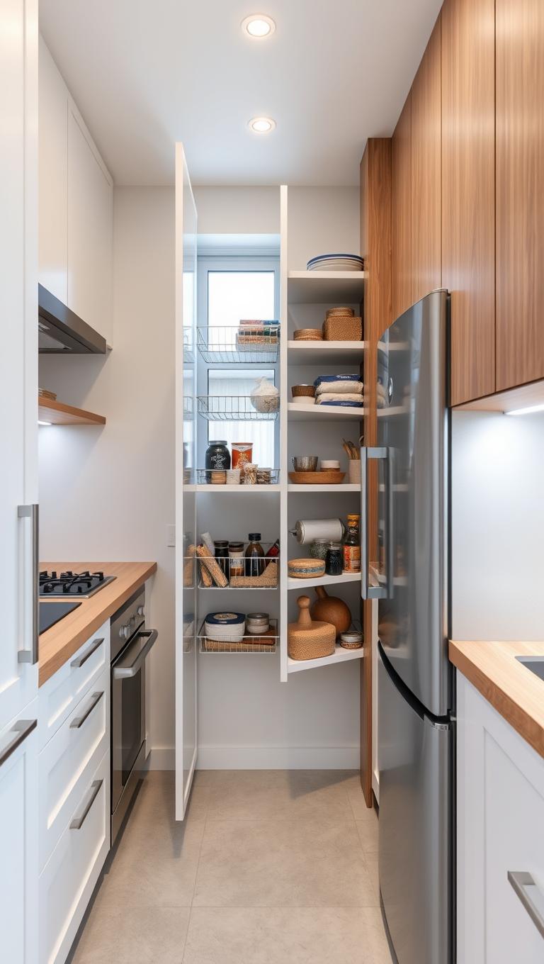 3. Pull out pantry shelves