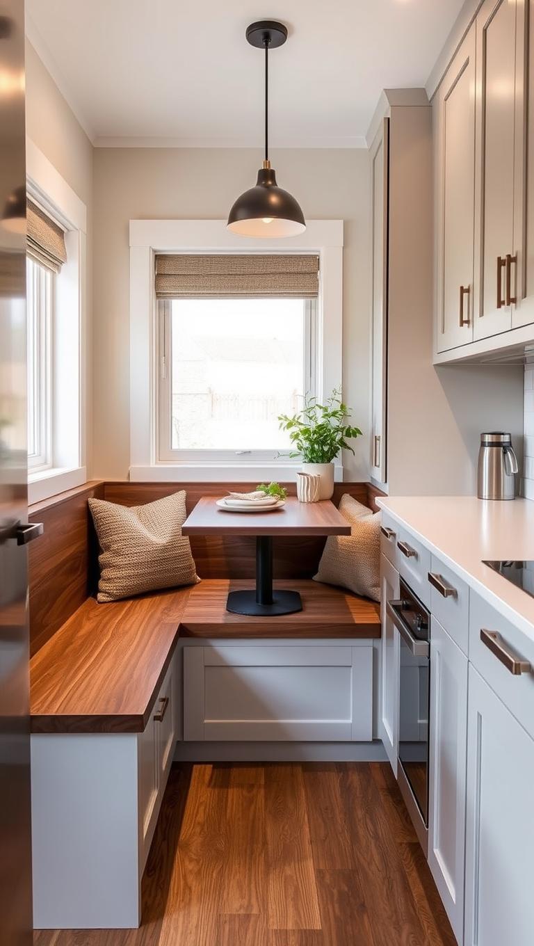 31. Banquette seating with storage