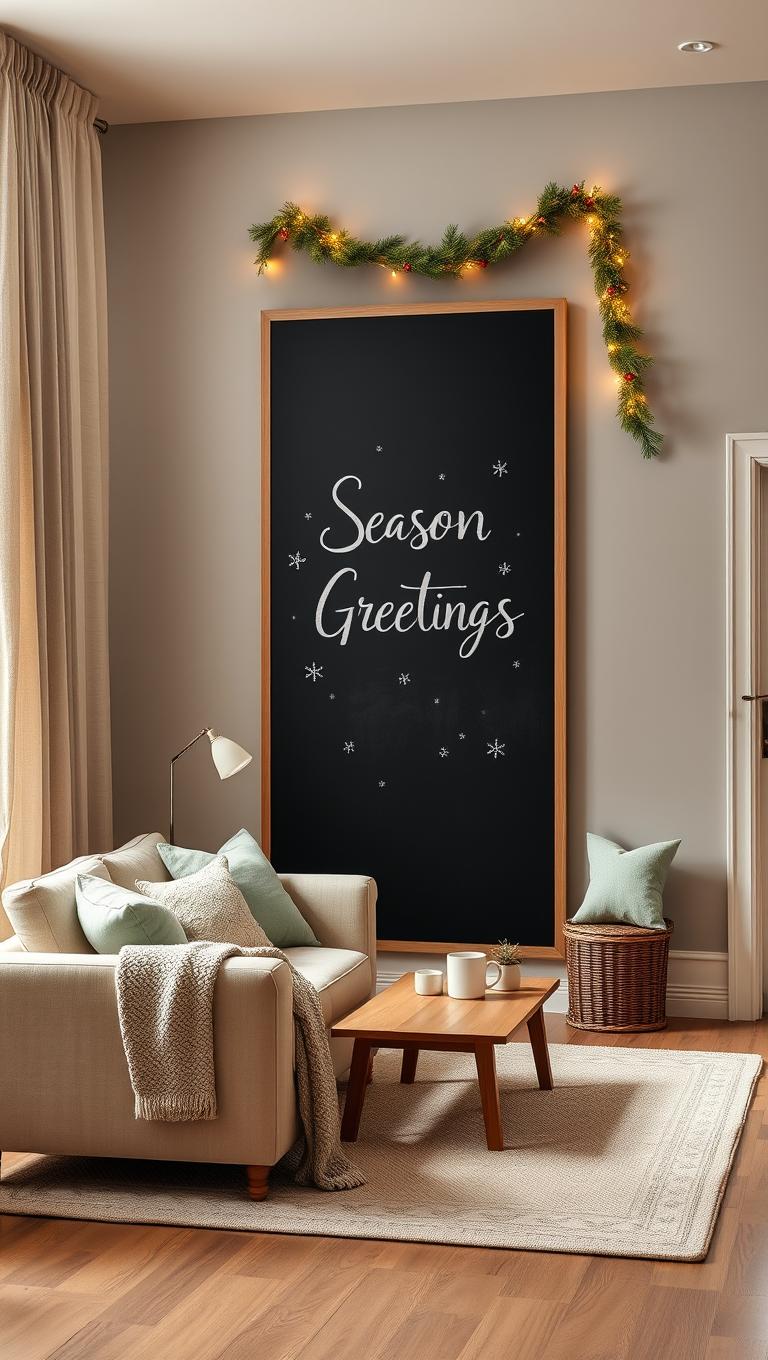 32. Chalkboard Holiday Message
