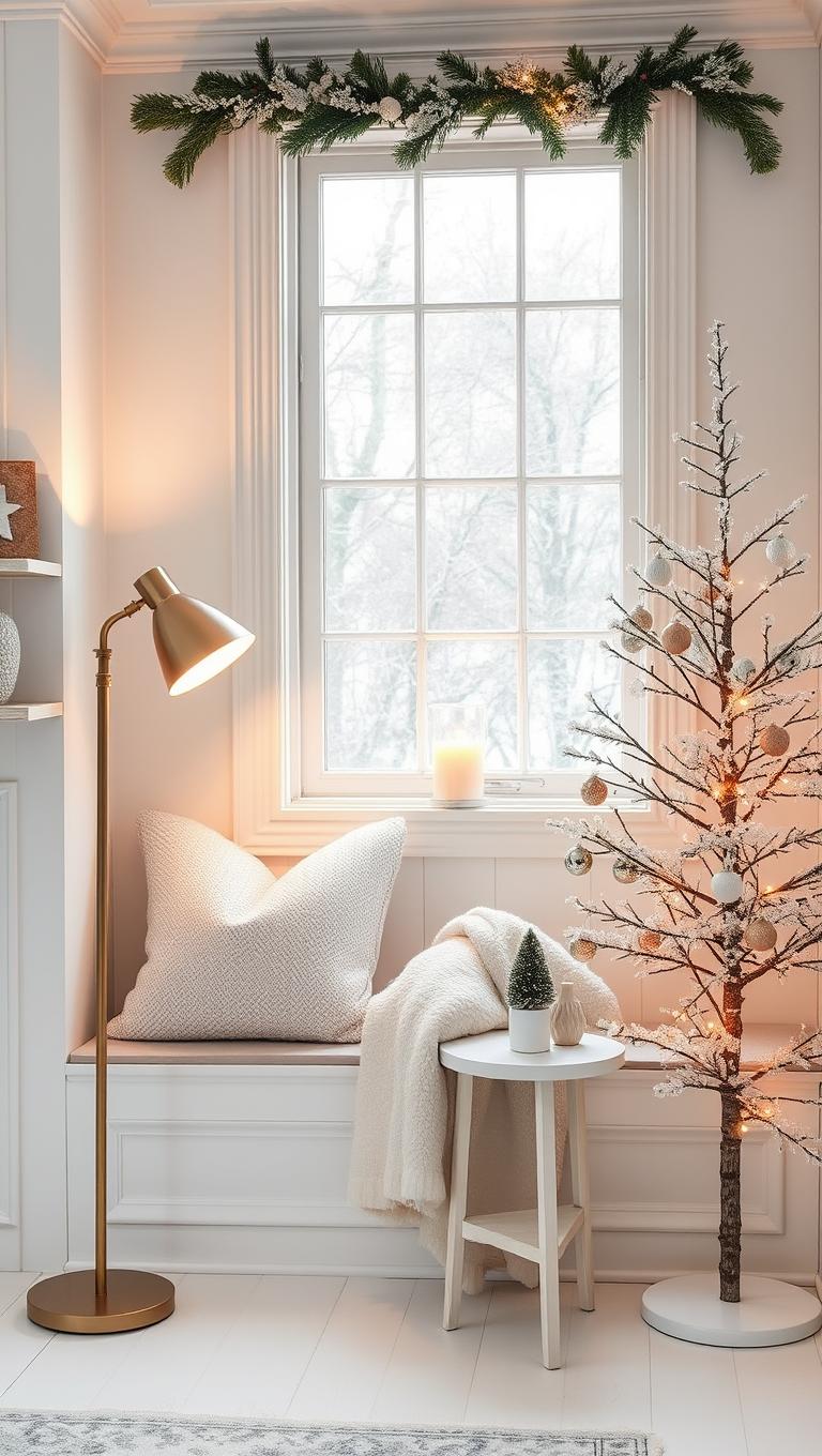32. Cozy Corner Nooks with White Cushions