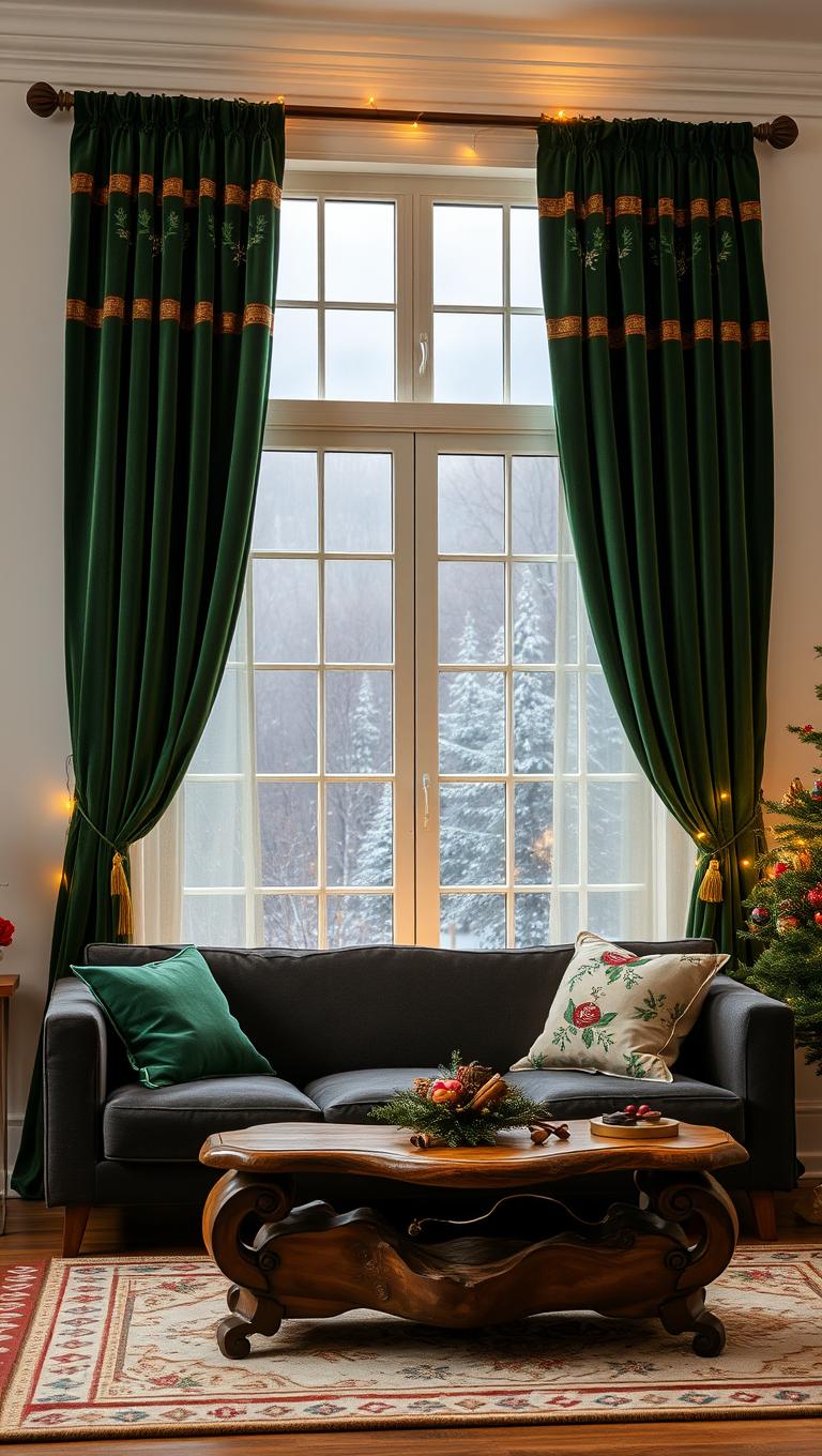 32. Holiday Themed Curtains or Drapes