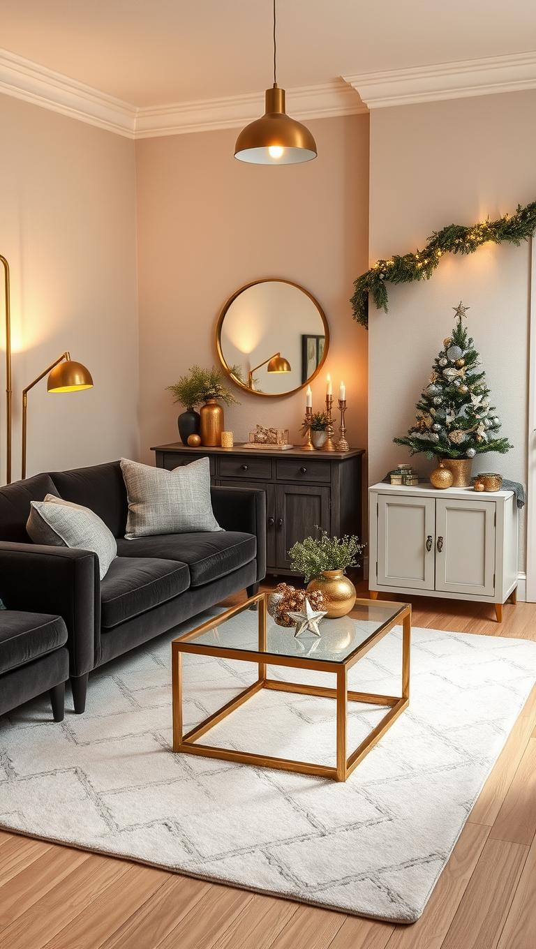 32. Metallic Accents for a Luxe Feel