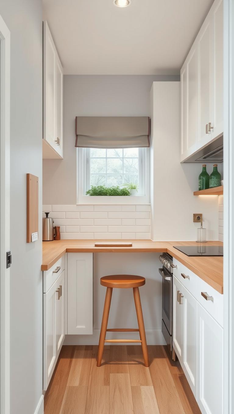 32. Wall mounted fold down desk