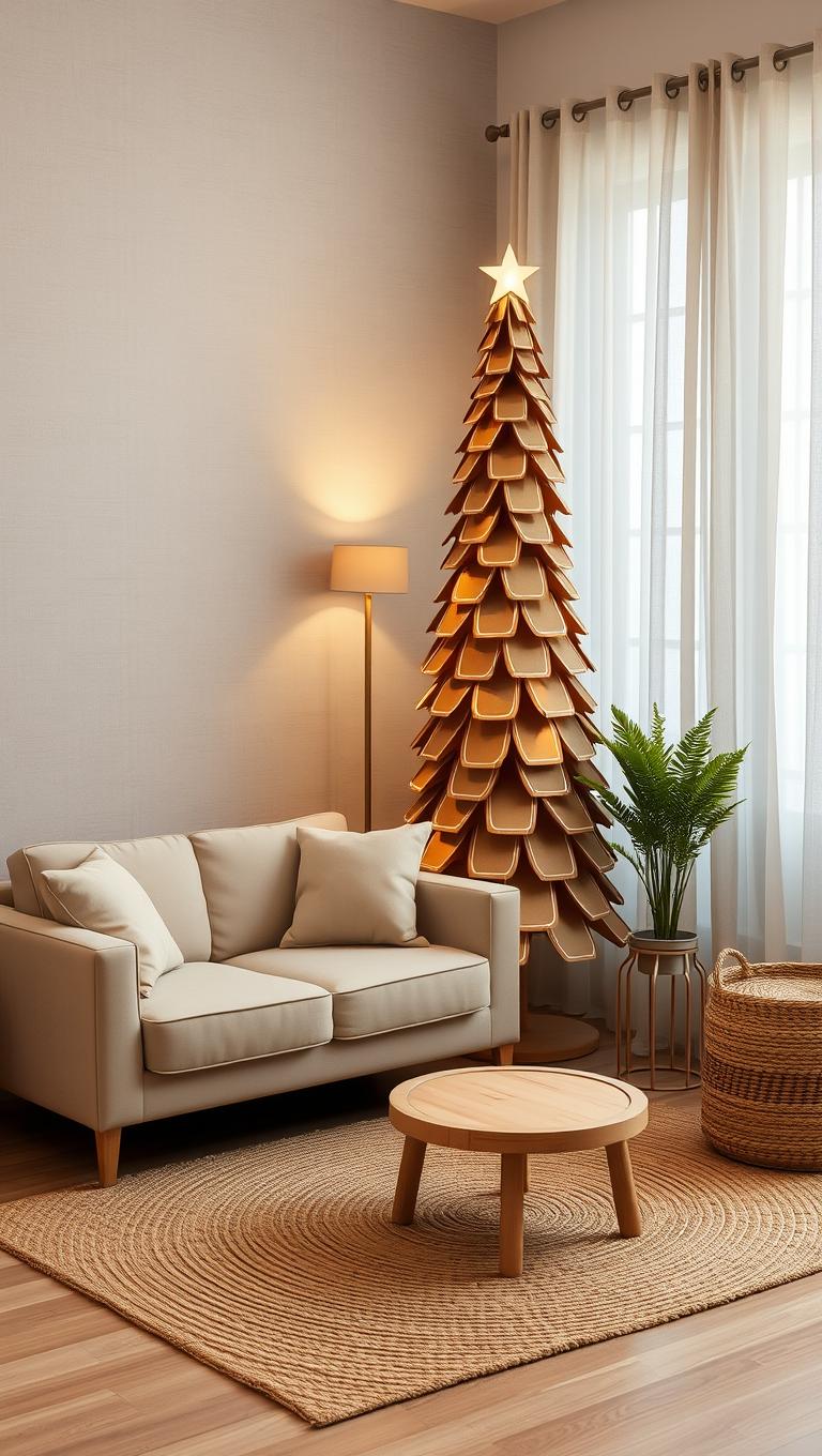 34. Recycled Cardboard Tree