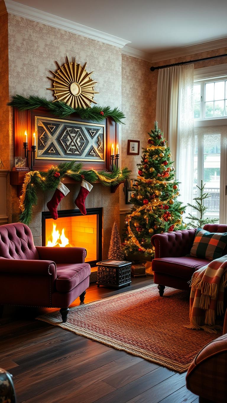 35. Fireplace Screen with Retro Motifs