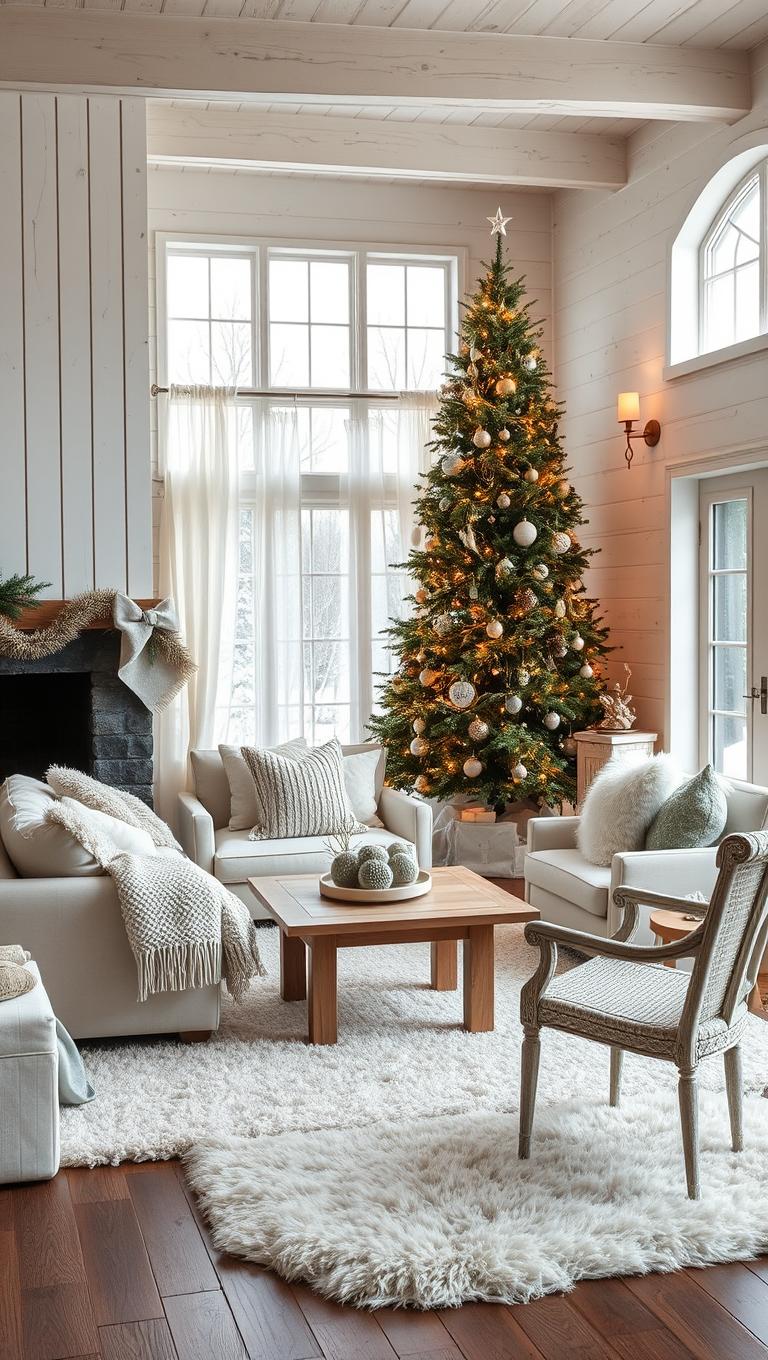 35. Rustic Whitewashed Wood Accents