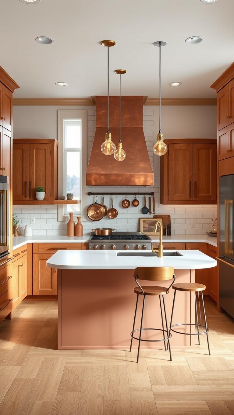 36. Copper or Brass Accents for Warmth