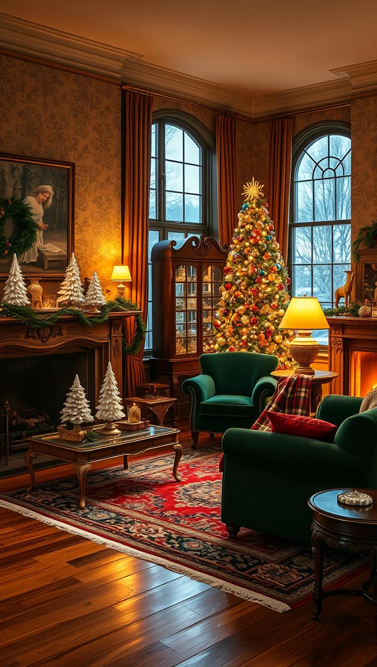 36. Porcelain Trees and Italian Glass Ornaments