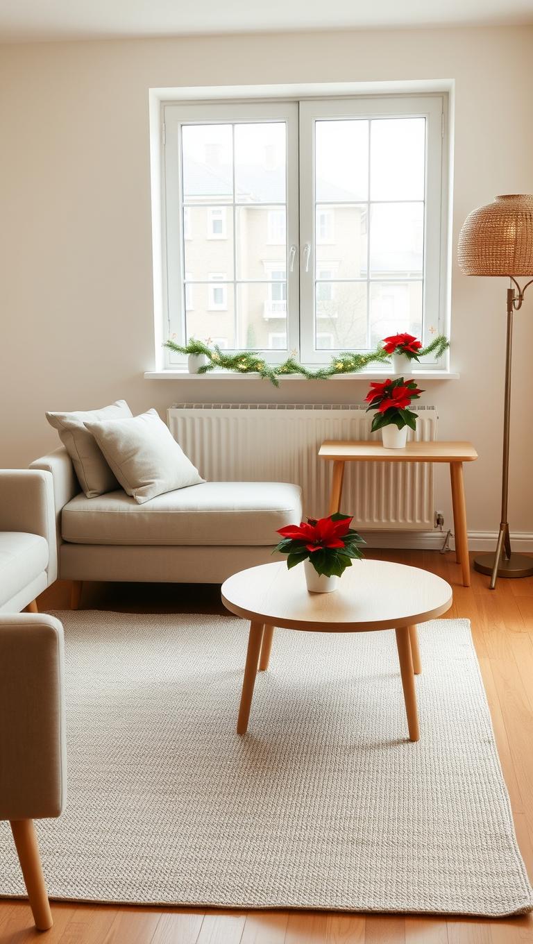 36. Small Potted Poinsettias