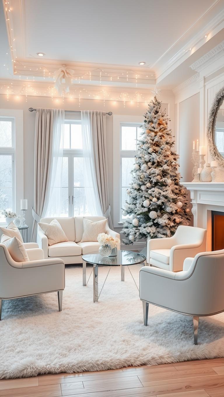 37. Winter Wonderland Theme with Icicle Lights