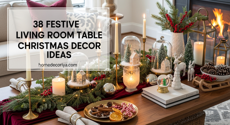 38 Festive Living Room Table Christmas Decor Ideas