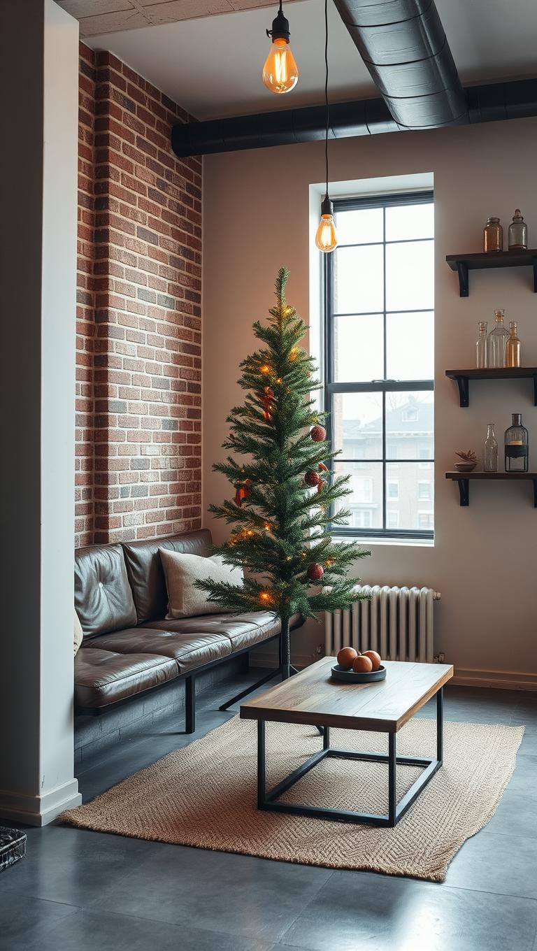 38. Industrial style nook with metal stand
