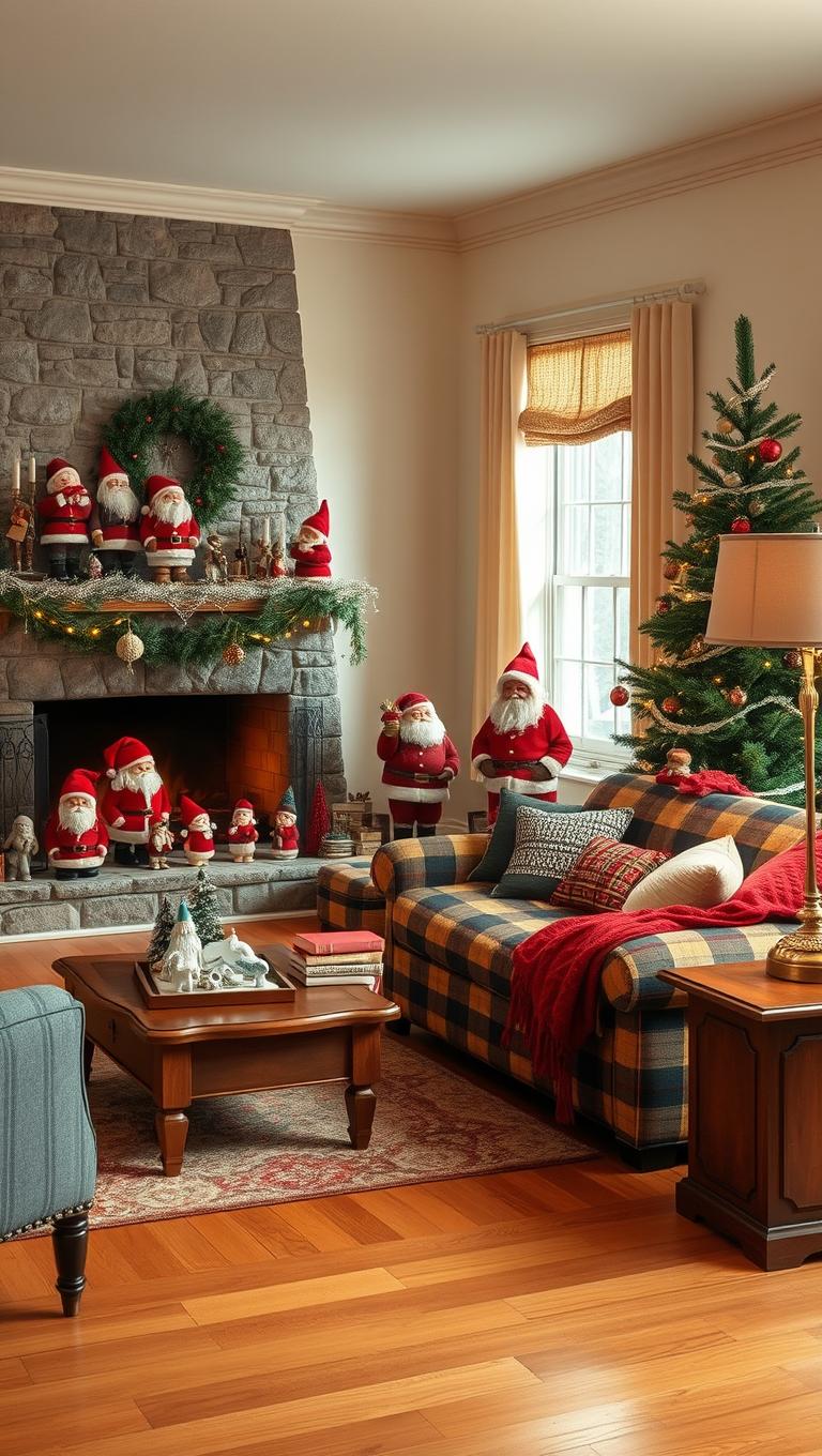 38. Santa Figurines and Classic Winter Scenes