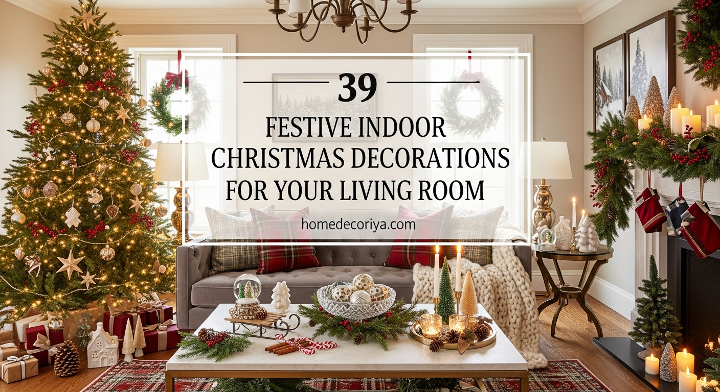 39 Festive Indoor Christmas Decorations for Your Living Room