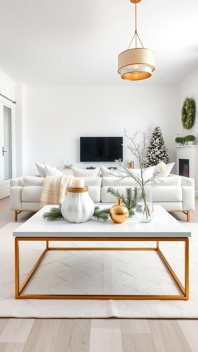 4. Modern Minimalist White and Gold