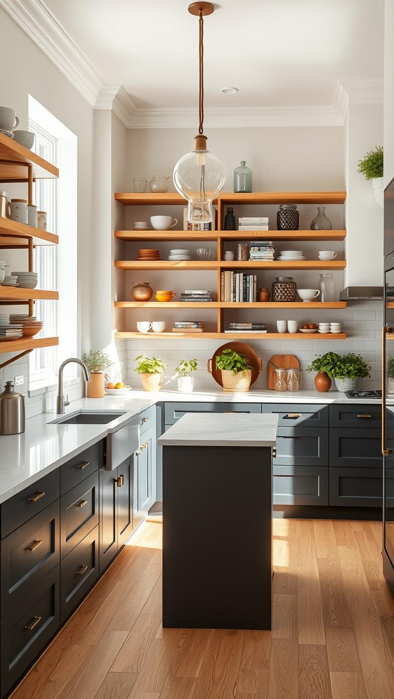 4. Open Shelving to Display Collection