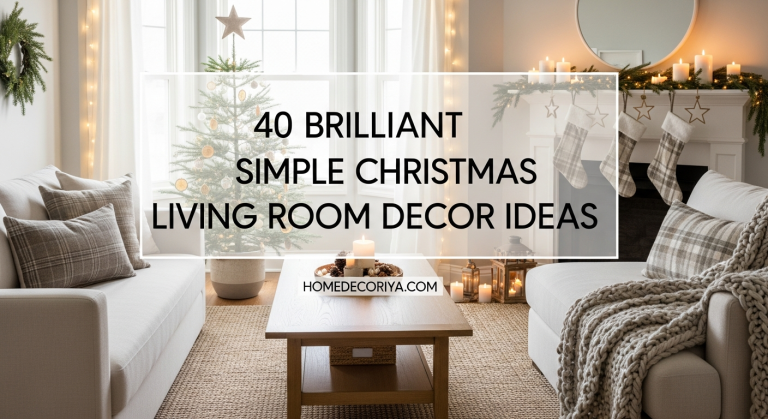 40 Brilliant Simple Christmas Living Room Decor Ideas