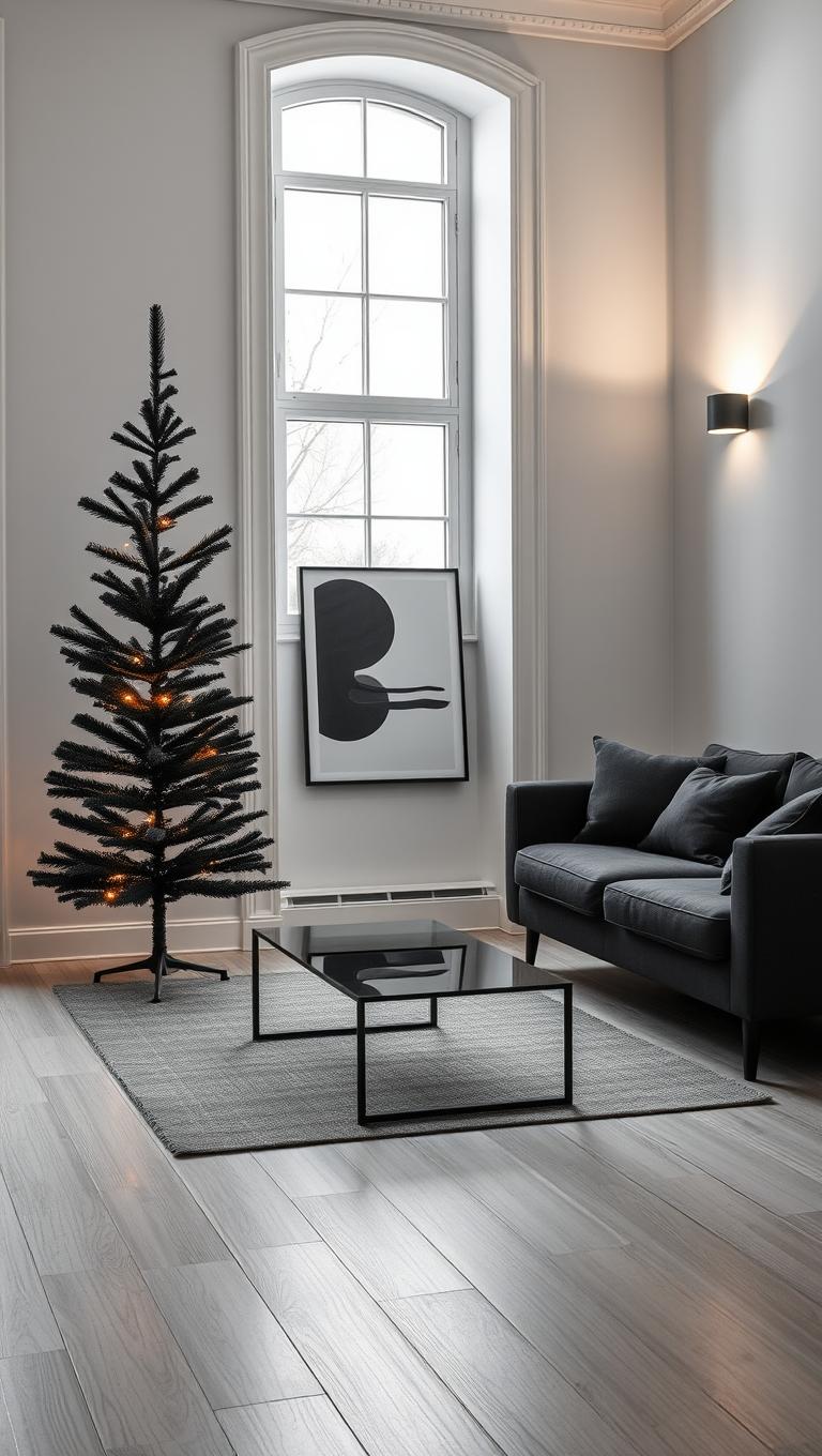 40. Minimal monochrome tree with hidden lights