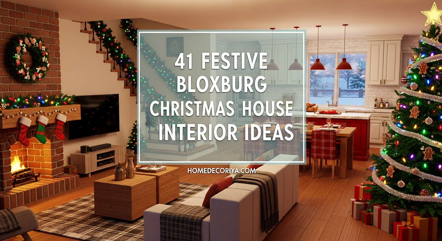 41 Festive Bloxburg Christmas House Interior Ideas