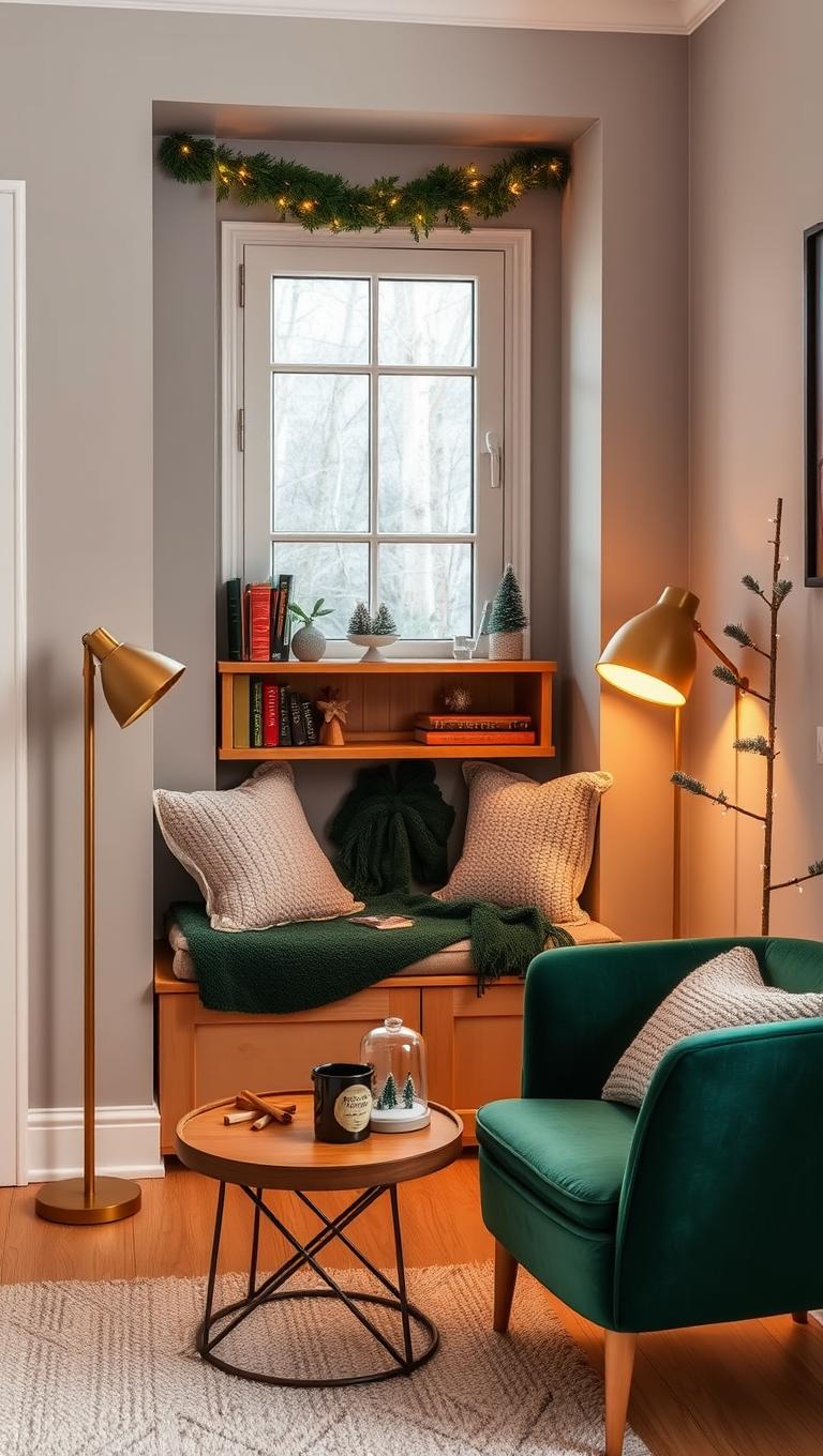 41. Reading Nook with Cozy Lighting