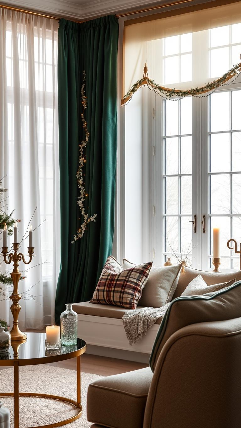 44. Seasonal textiles on windows