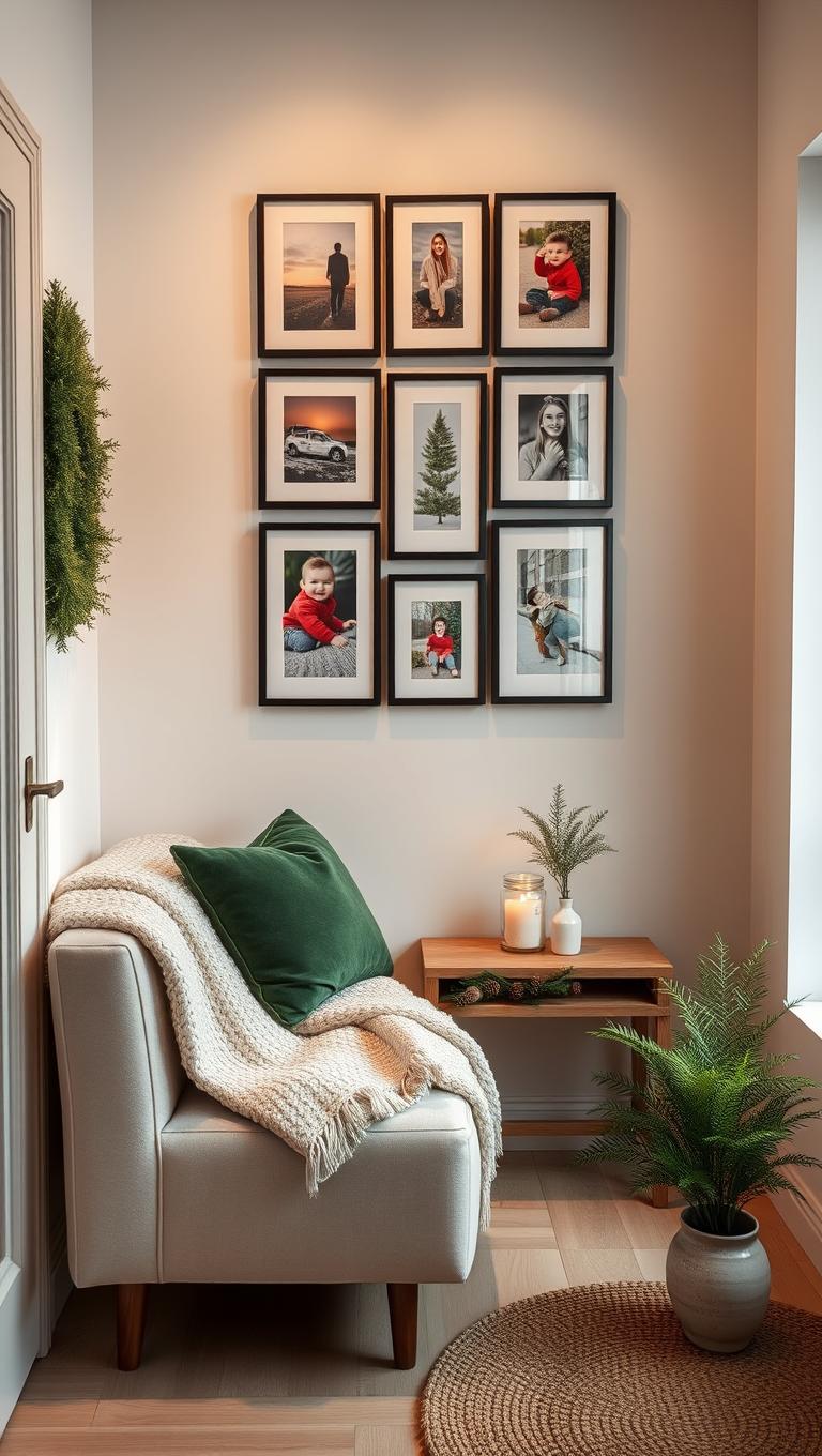 46. Small Frame Photo Grid with Holiday Flair