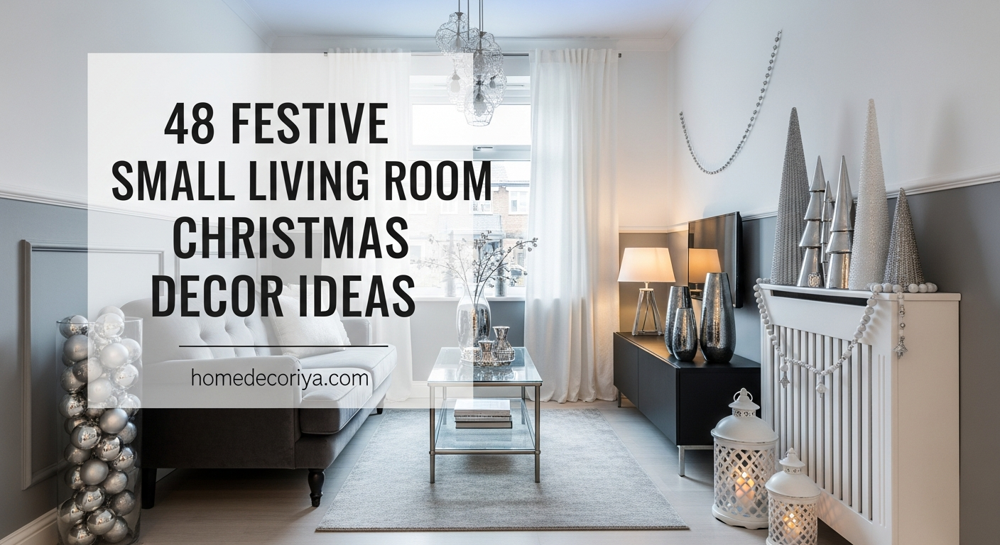 48 Festive Small Living Room Christmas Decor Ideas