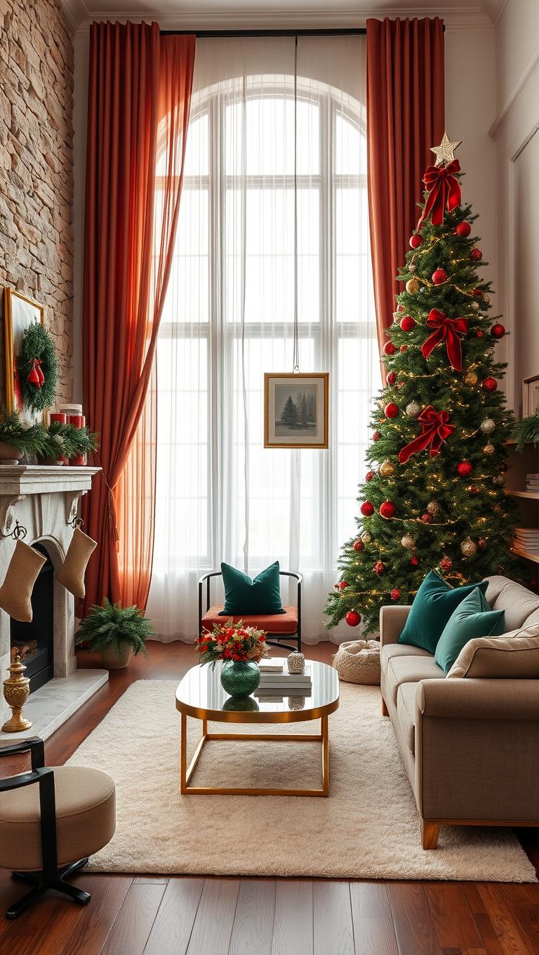 5. Traditional red and green with a modern twist