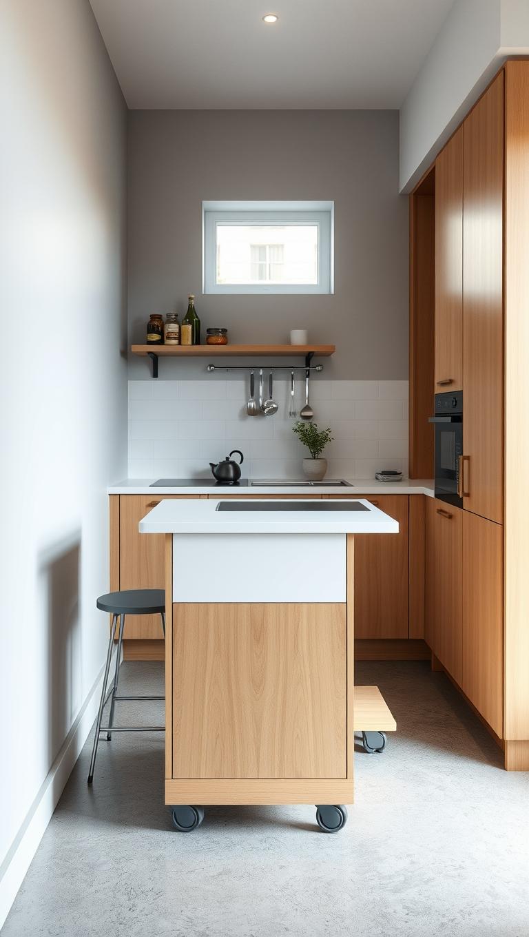 6. Rolling island and mobile work surface