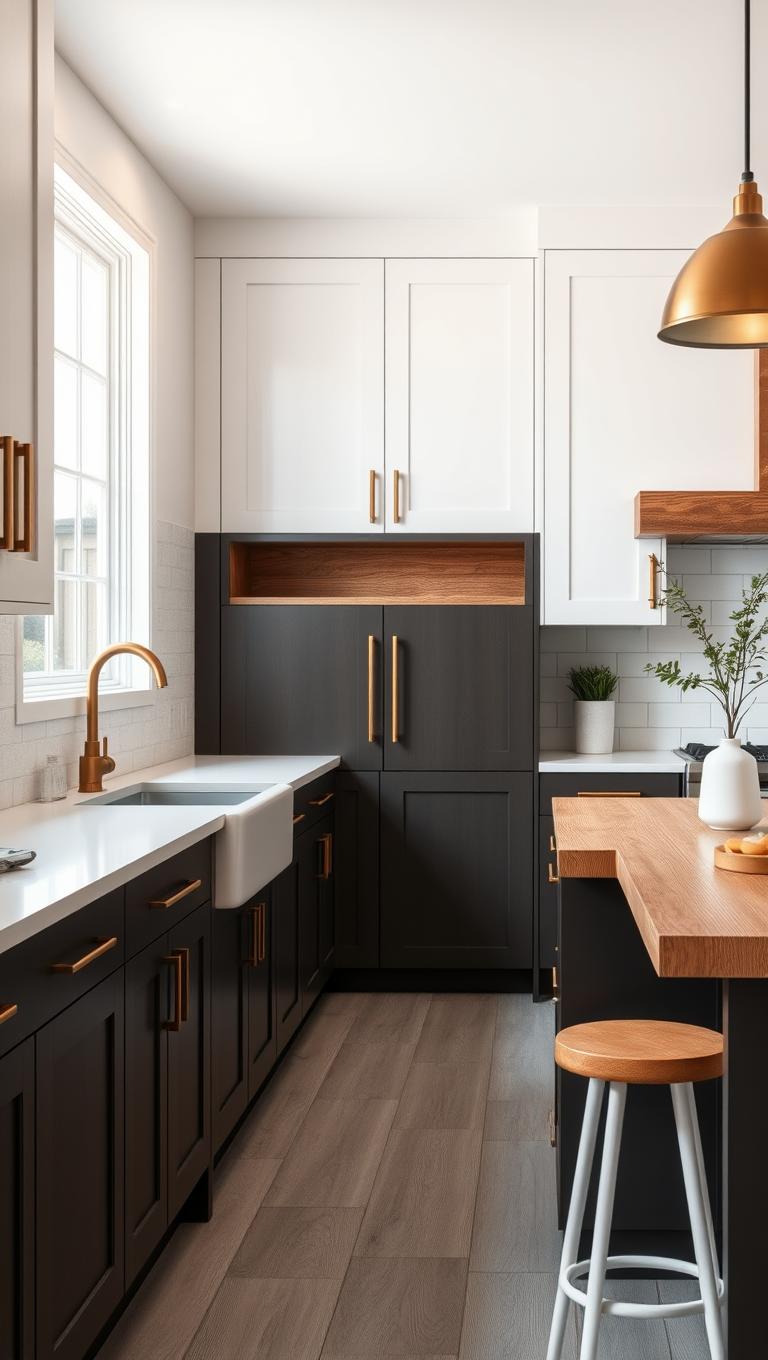 6. Two Tone Cabinets for Depth