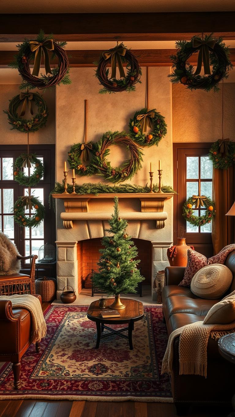 7. Antique Wreaths with Natural Elements