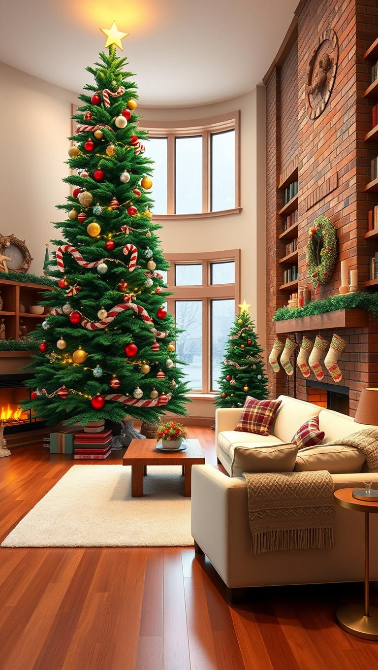 7. Ceiling to Floor Christmas Tree in Corner