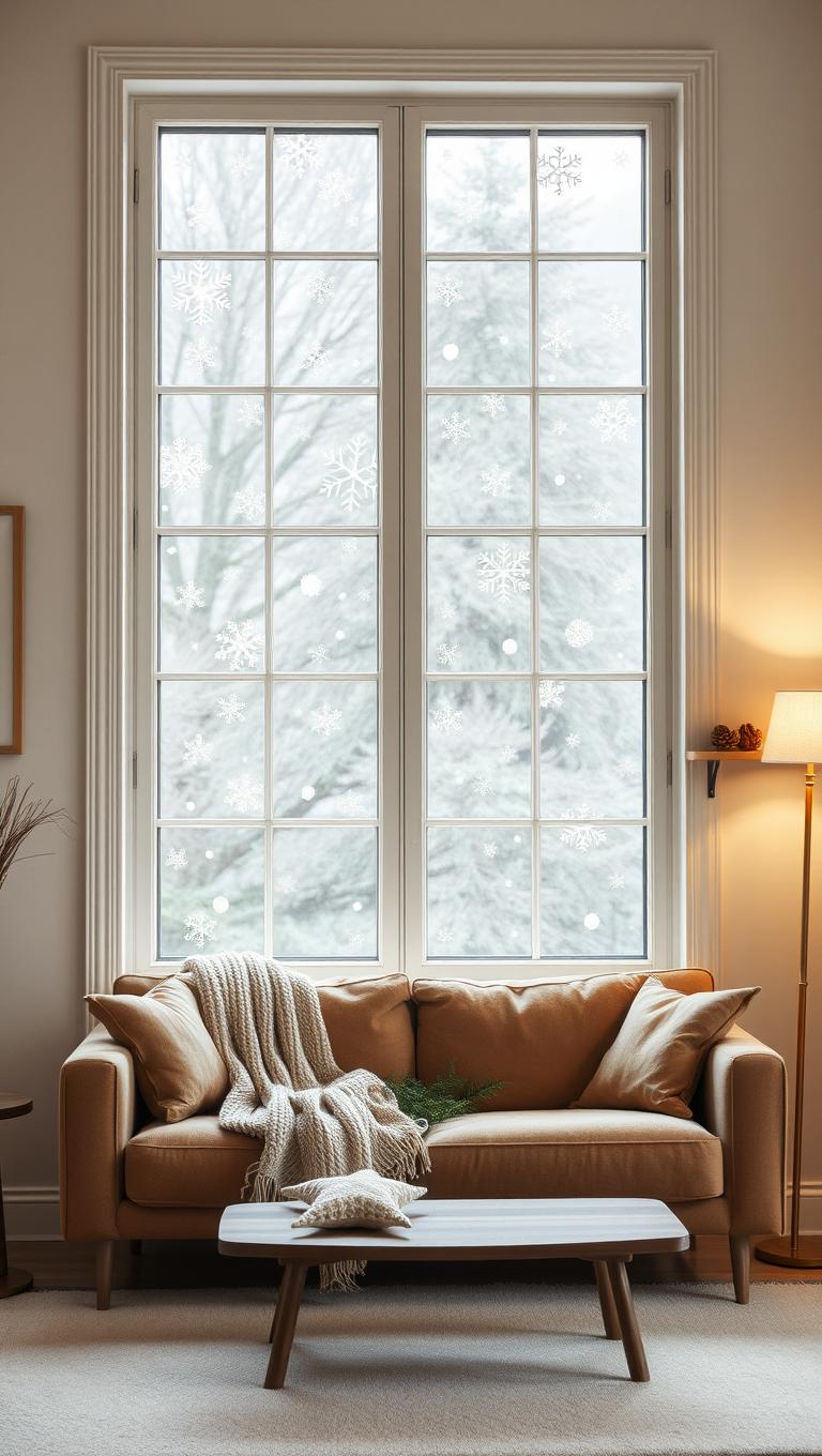 7. DIY Paper Snowflakes on Windows