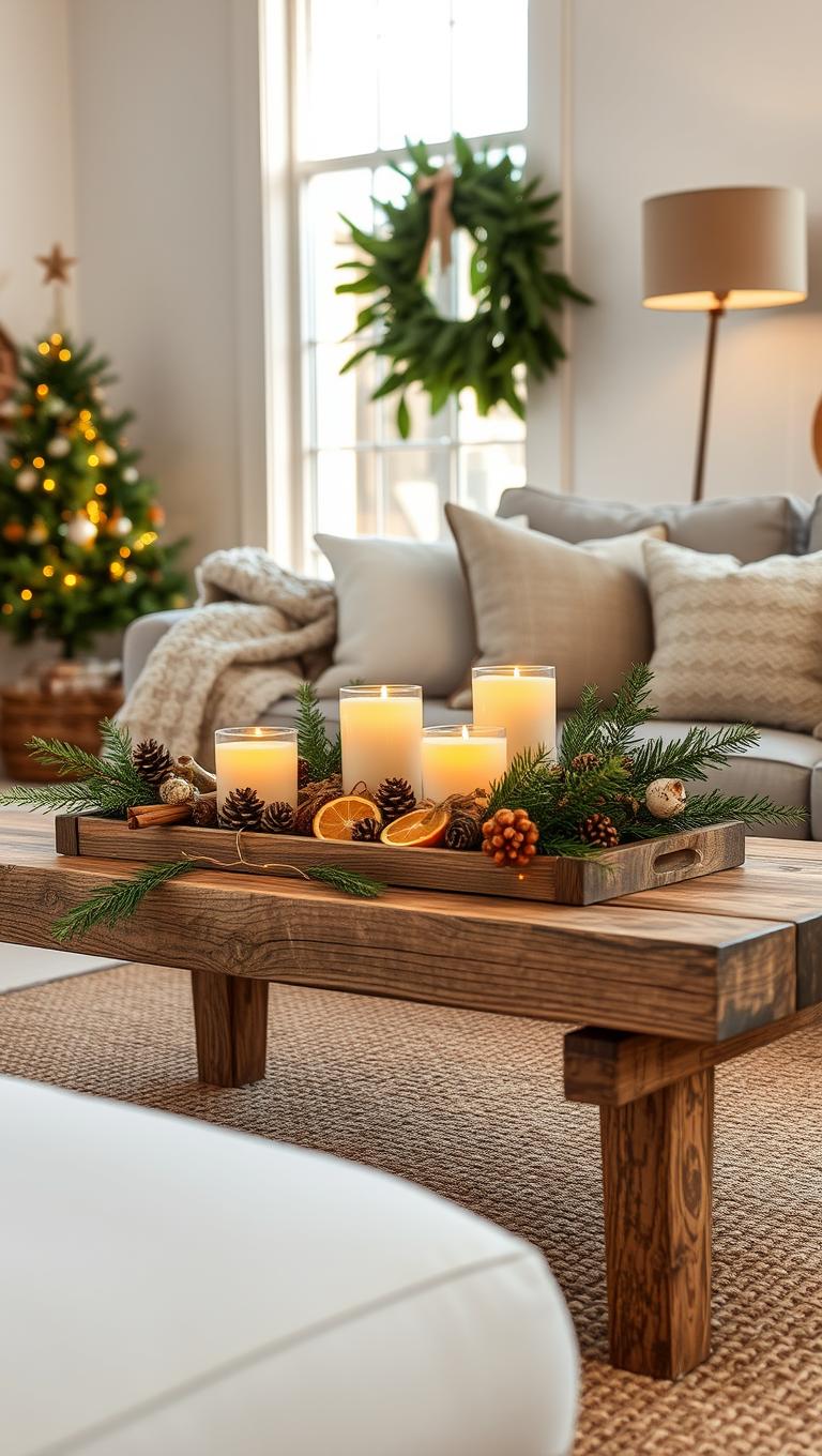 7. Natural Elements in a Wooden Tray