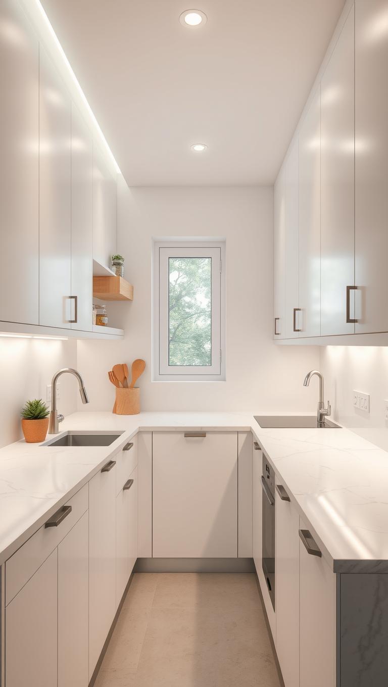 7.  Under cabinet lighting to brighten the prep zone