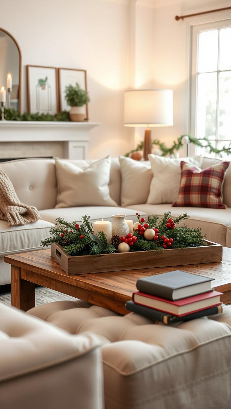 8. Festive Tray Centerpiece