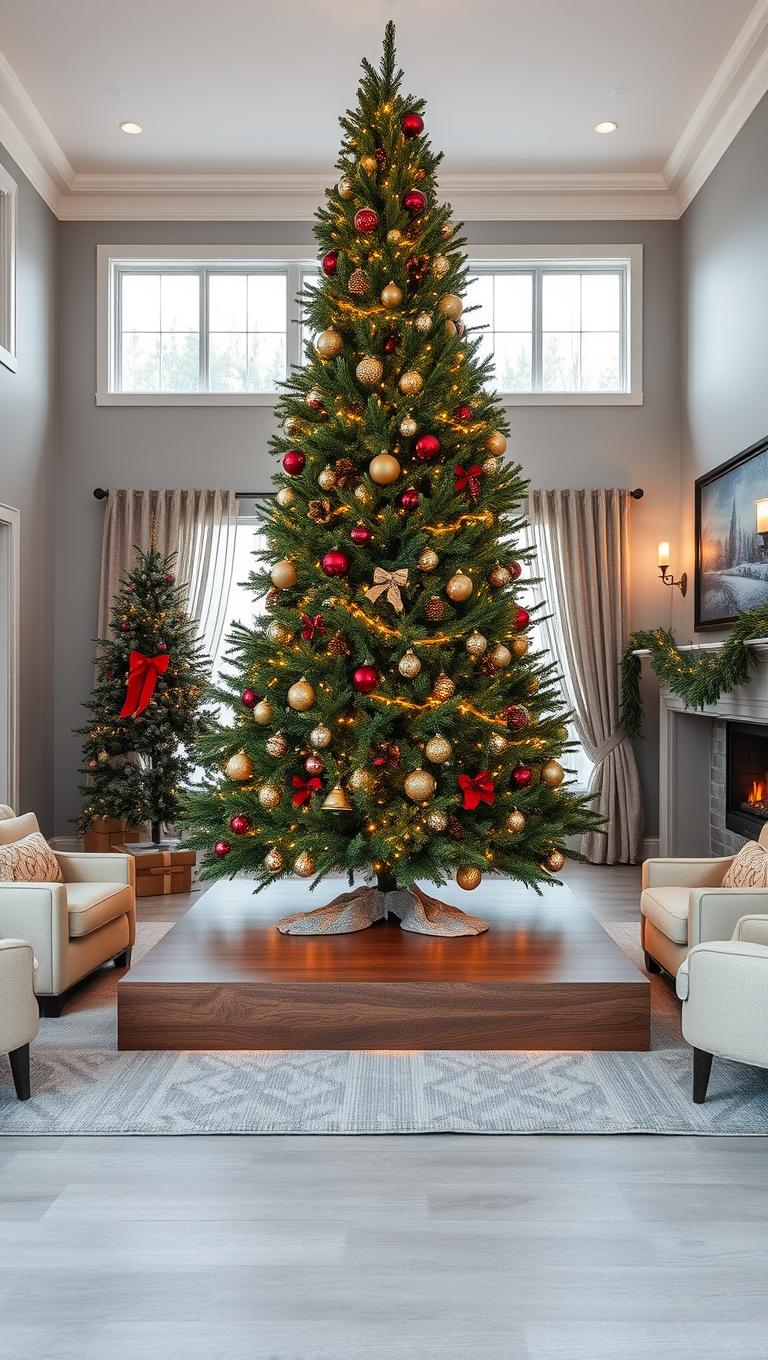 8. Raised platform or pedestal for dramatic height