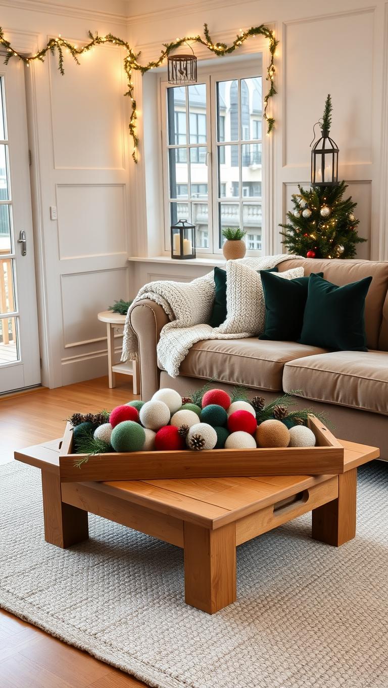9. Cozy Felt Ball Ornaments