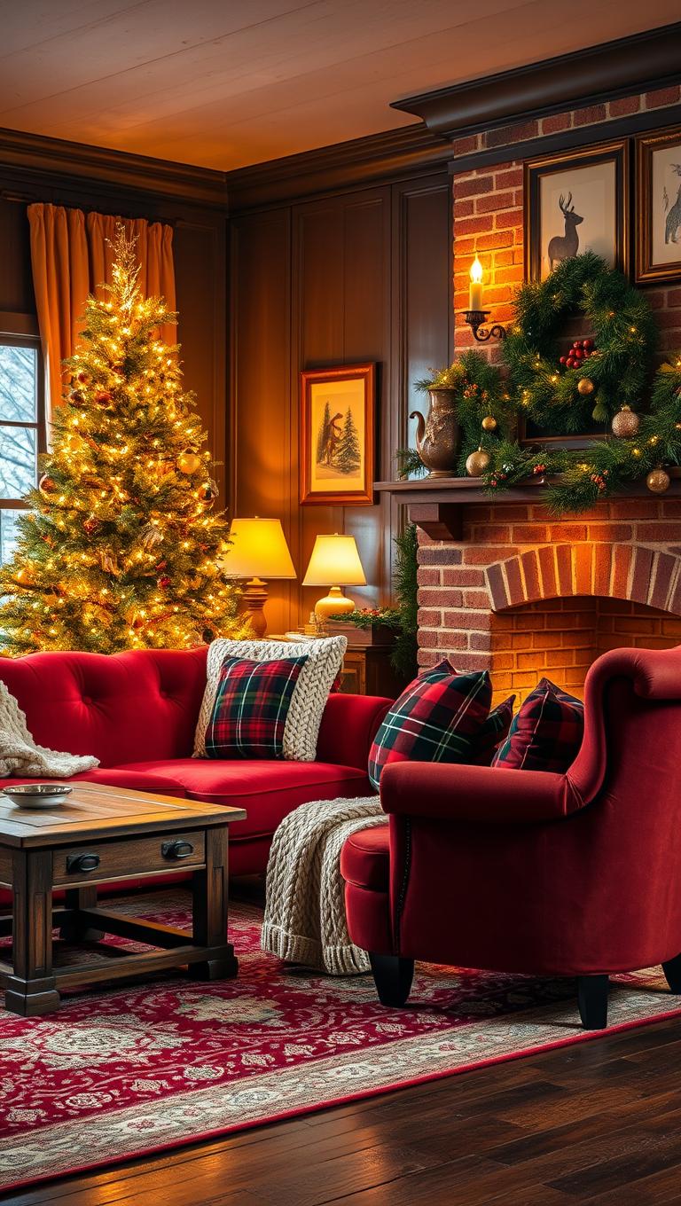 9. Cozy Knit Throws and Plaid Pillows